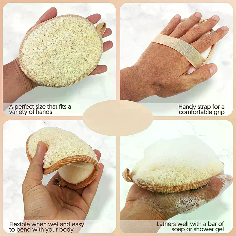Body Loofah Natural - Shower Brush Cleaner Natural Loofah Body
