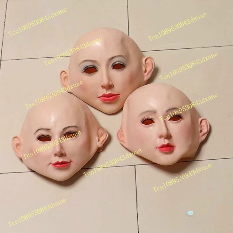 Face Mask Silicone - Silicone simulation headgear beautiful woman human