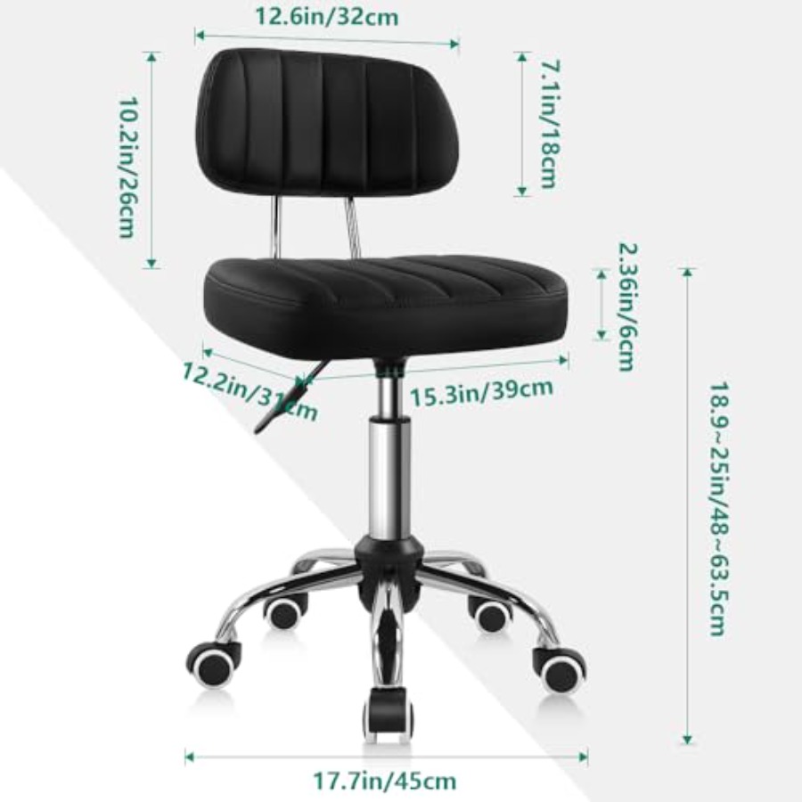 Square Swivel Stool with Wheel - Spa & Wellness Zámeček Petrovice review and price