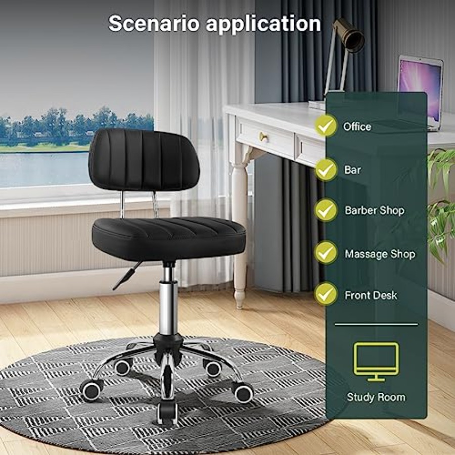 Square Swivel Stool with Wheel - Spa & Wellness Zámeček Petrovice review and price