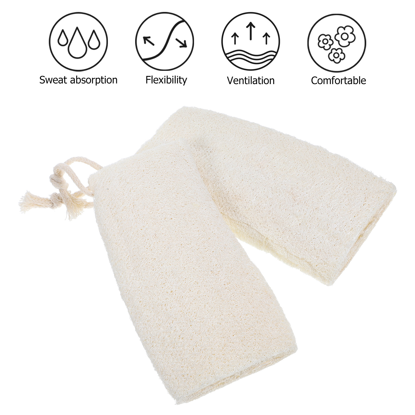 2Pcs Exfoliating Bath Loofah N - Body Loofah Natural review and price