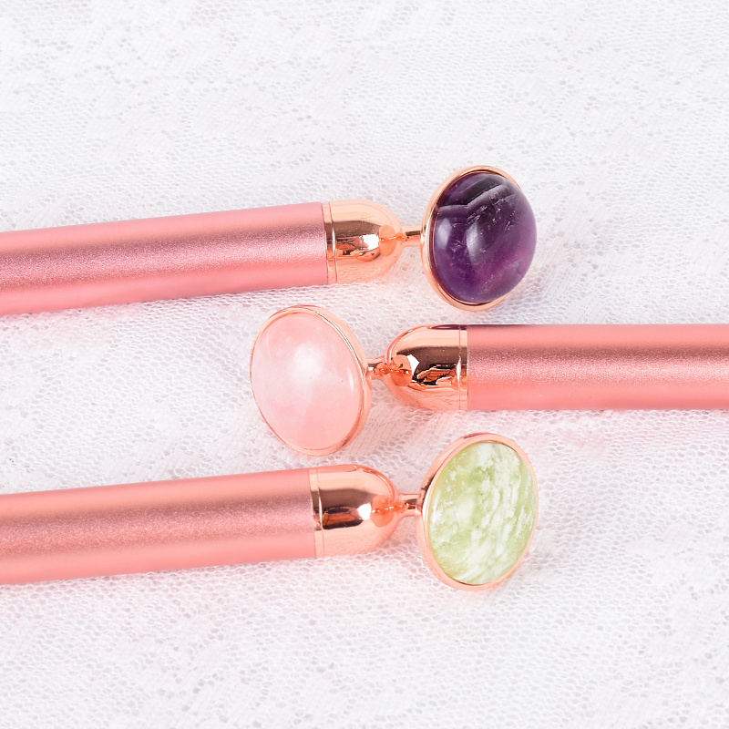 Natural Stone Rose Gold Electr - Jade Roller Stone review and price
