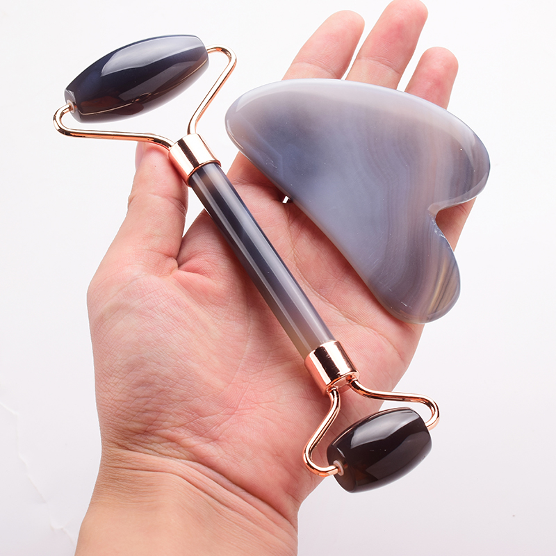 Grey agate Jade Roller Massage - Jade Roller Stone review and price