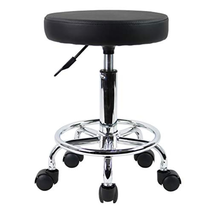 PU Leather Round Rolling Stool - Spa & Wellness Zámeček Petrovice review and price